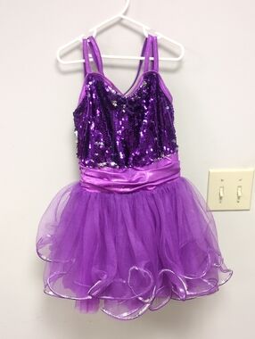 Weissman Shimmery Purple Sequin Tutu Dress